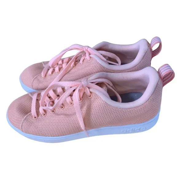 adidas | Shoes | Adidas Womens Size 75 F34442 Knit Sneaker Shoes Pink Lace  Tie Up Advantage Mesh | Poshmark
